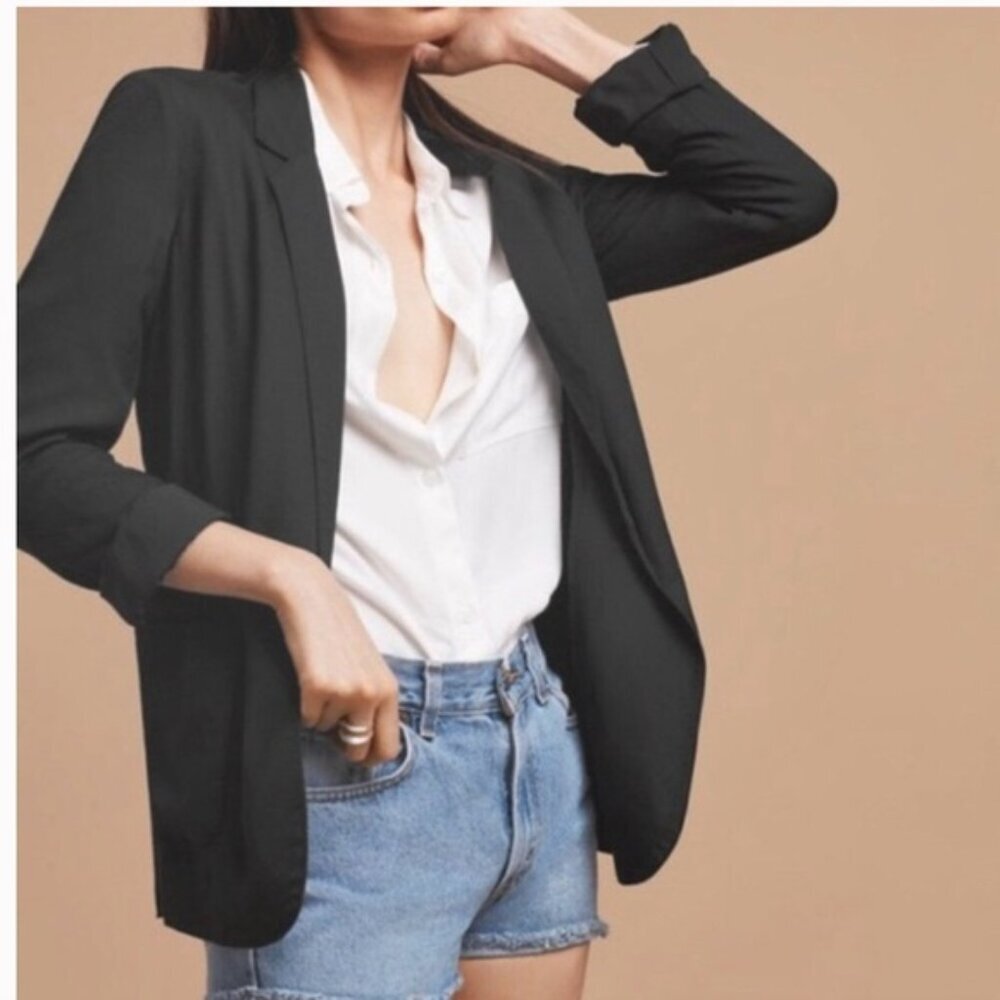 Aritzia Talula Kent Blazer Jacket Minimalist Open Preppy Lightweight Drapey Boho